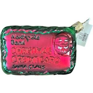 North Pole Bank Christmas Credit Card Ornament Santa Claus NWT